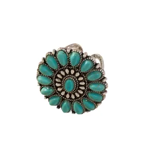 Blue Turquoise Oval 2 Ring