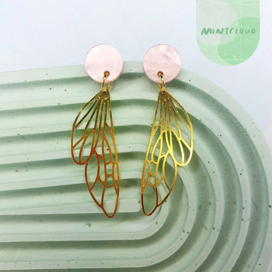 Brass Dangles - Wings