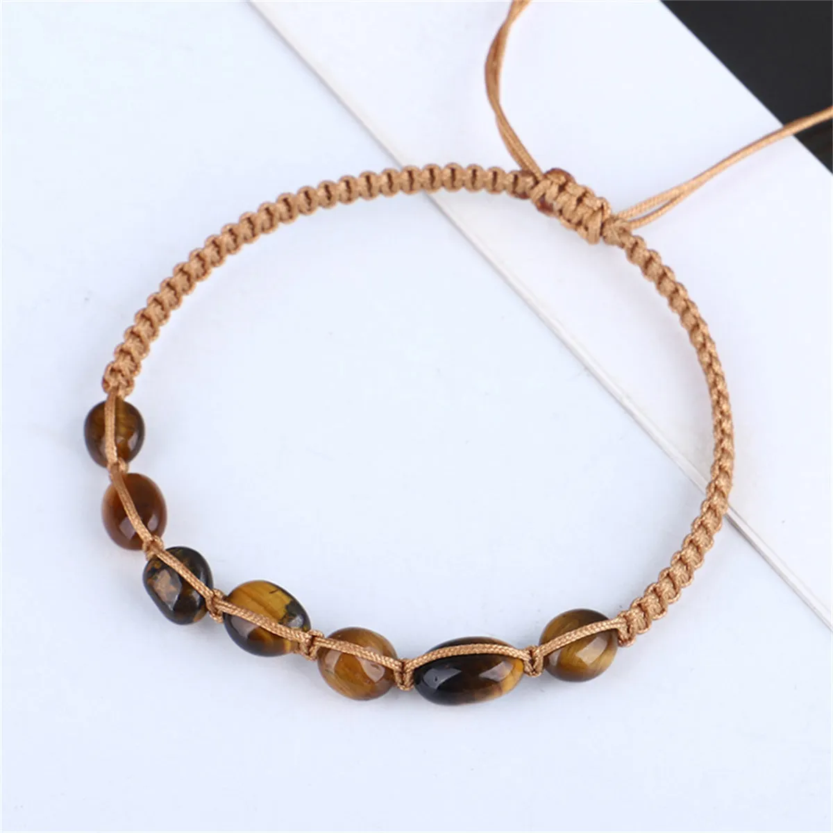 Brown Quartz Adjustable Bracelet