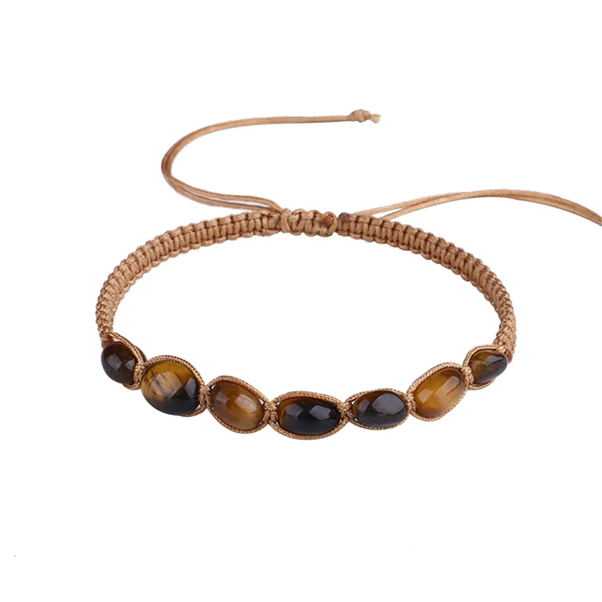 Brown Quartz Adjustable Bracelet