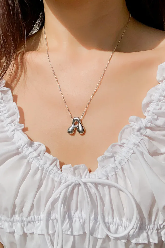 Bubble Initial Necklace