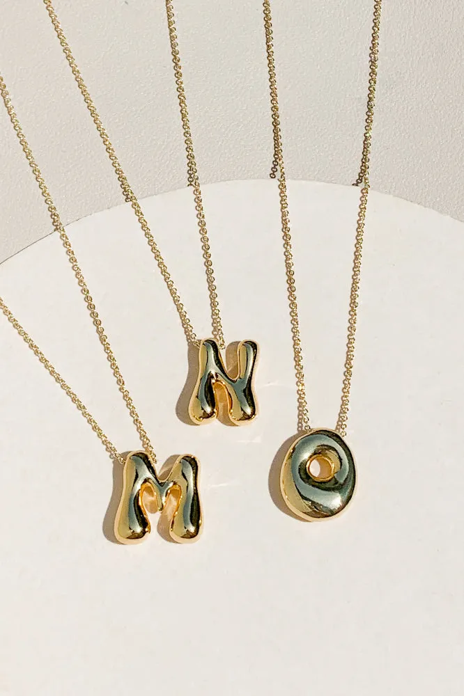 Bubble Initial Necklace