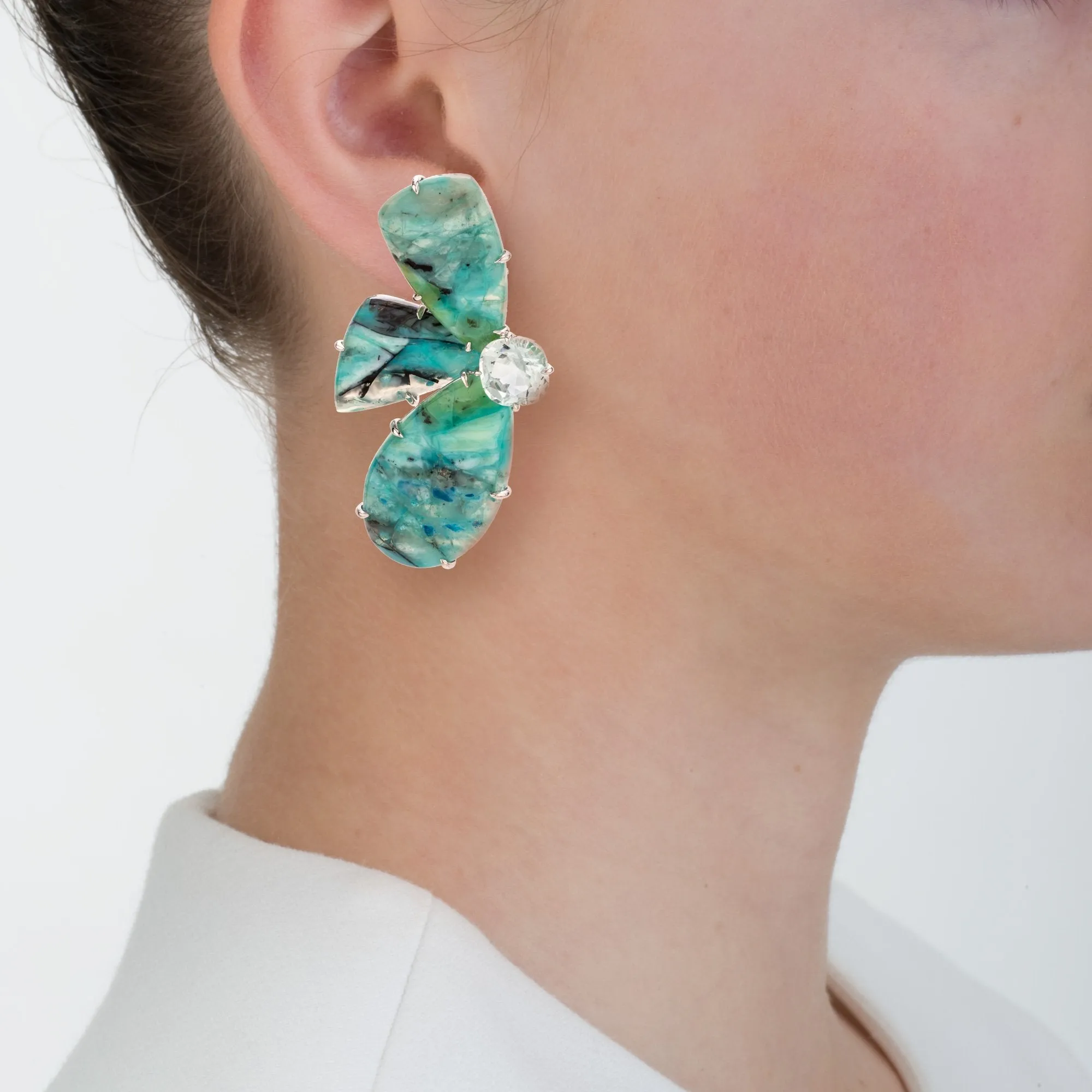 burst iv opal earrings