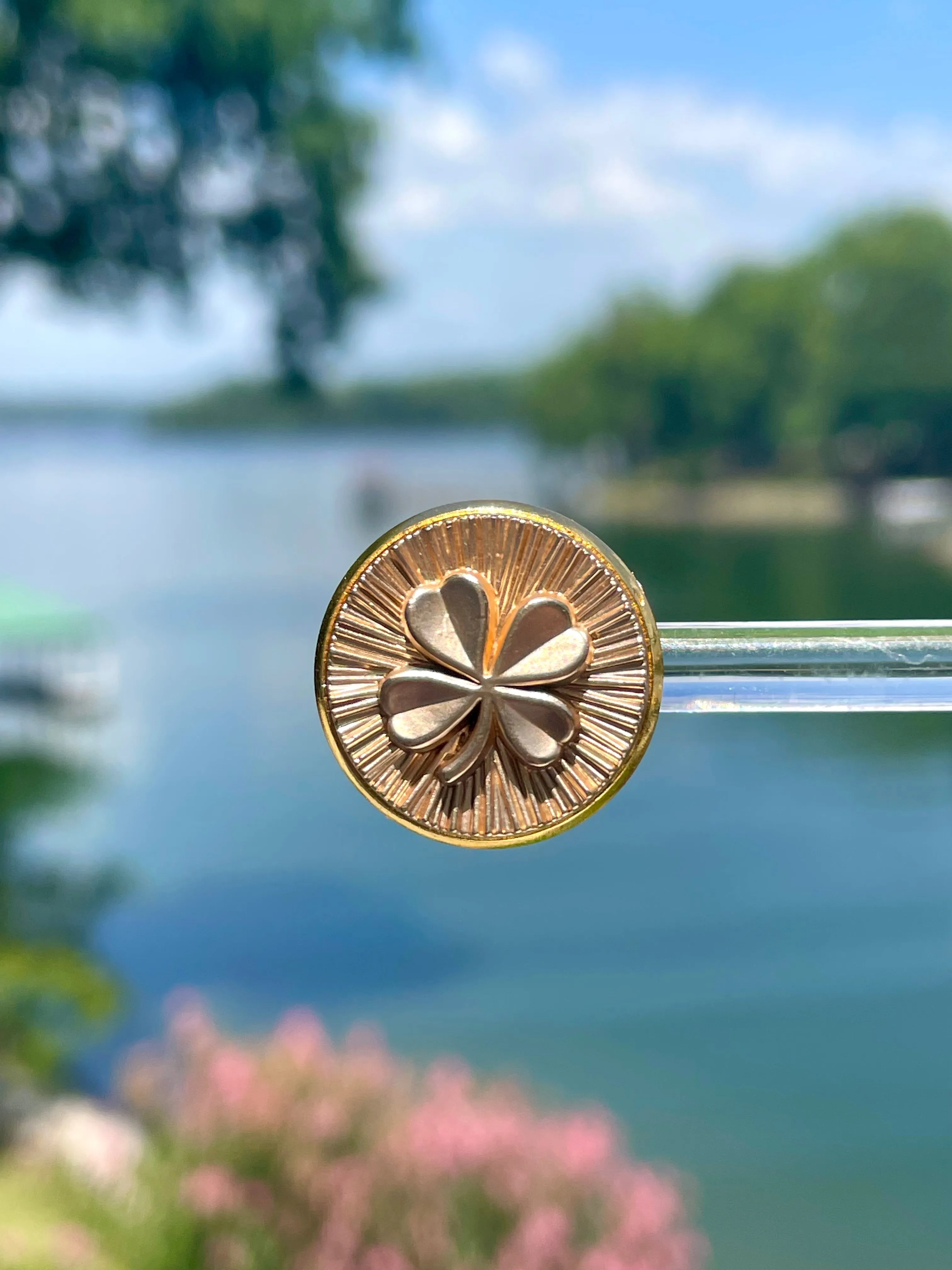 CC Shamrock Stud Earrings- GOLD