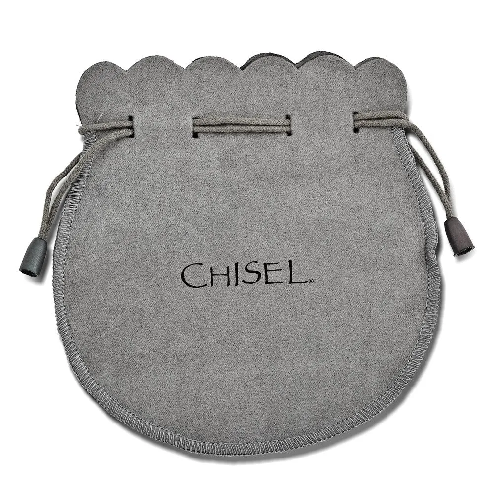 Chisel Stainless Steel Polished Bar Adjustable Fabric Cord Bangle Bracelet