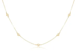 Choker Simplicity Chain Gold 17”- 4mm Gold Bead