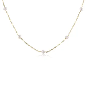 Choker Simplicity Chain Gold 17” - 4mm Pearl