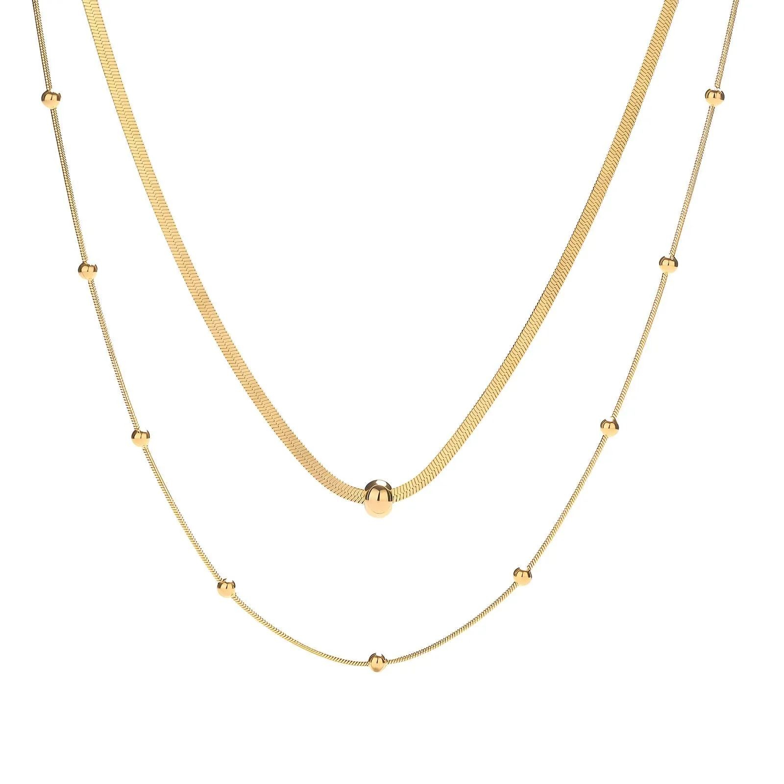 Classic Chain Necklace in 18K Gold Plated Steel