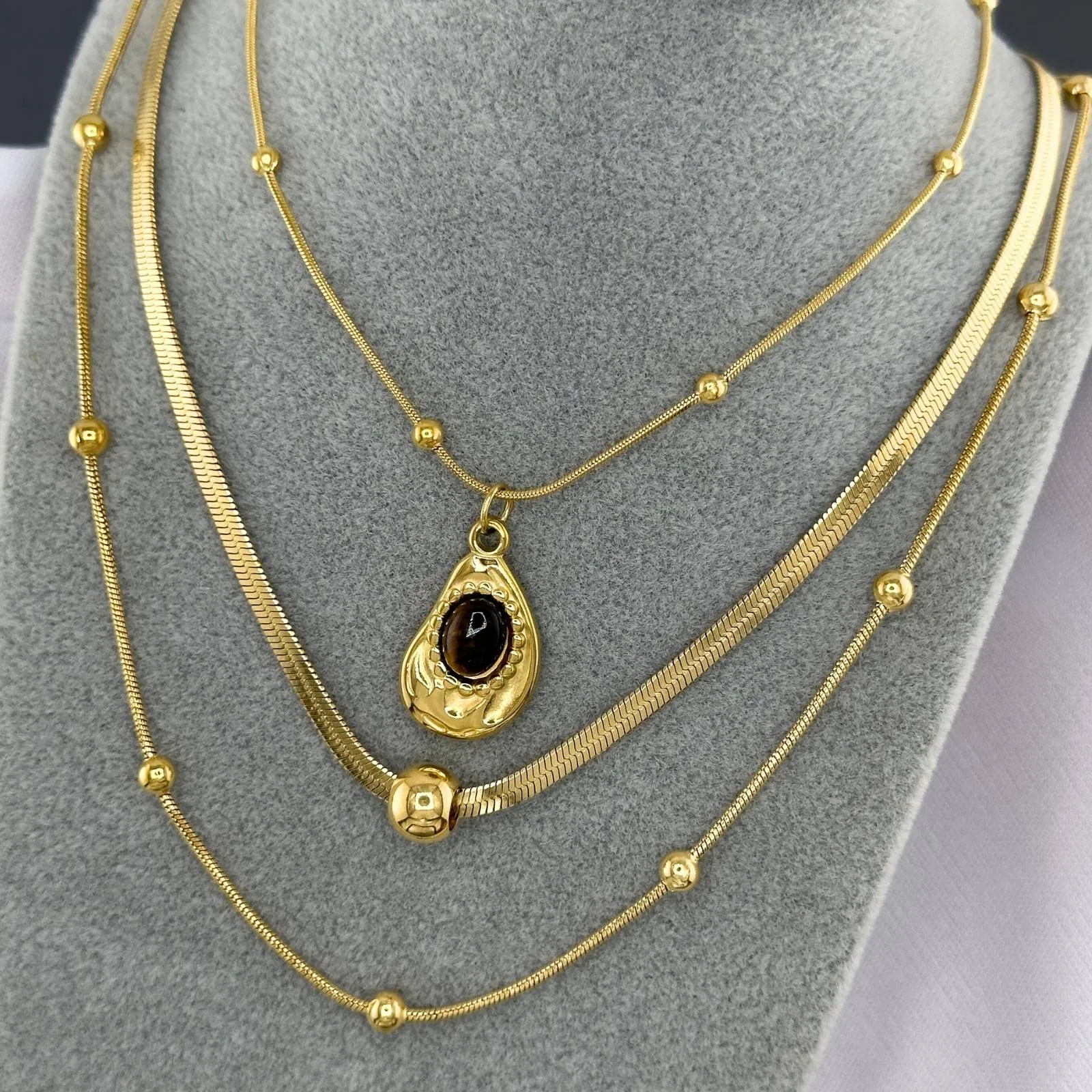 Classic Chain Necklace in 18K Gold Plated Steel