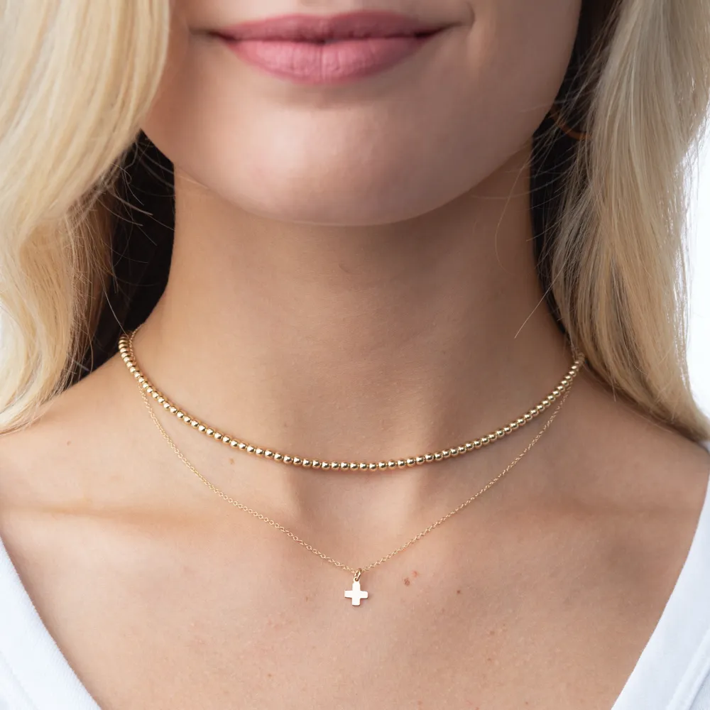 Classic Gold 3mm Bead Choker