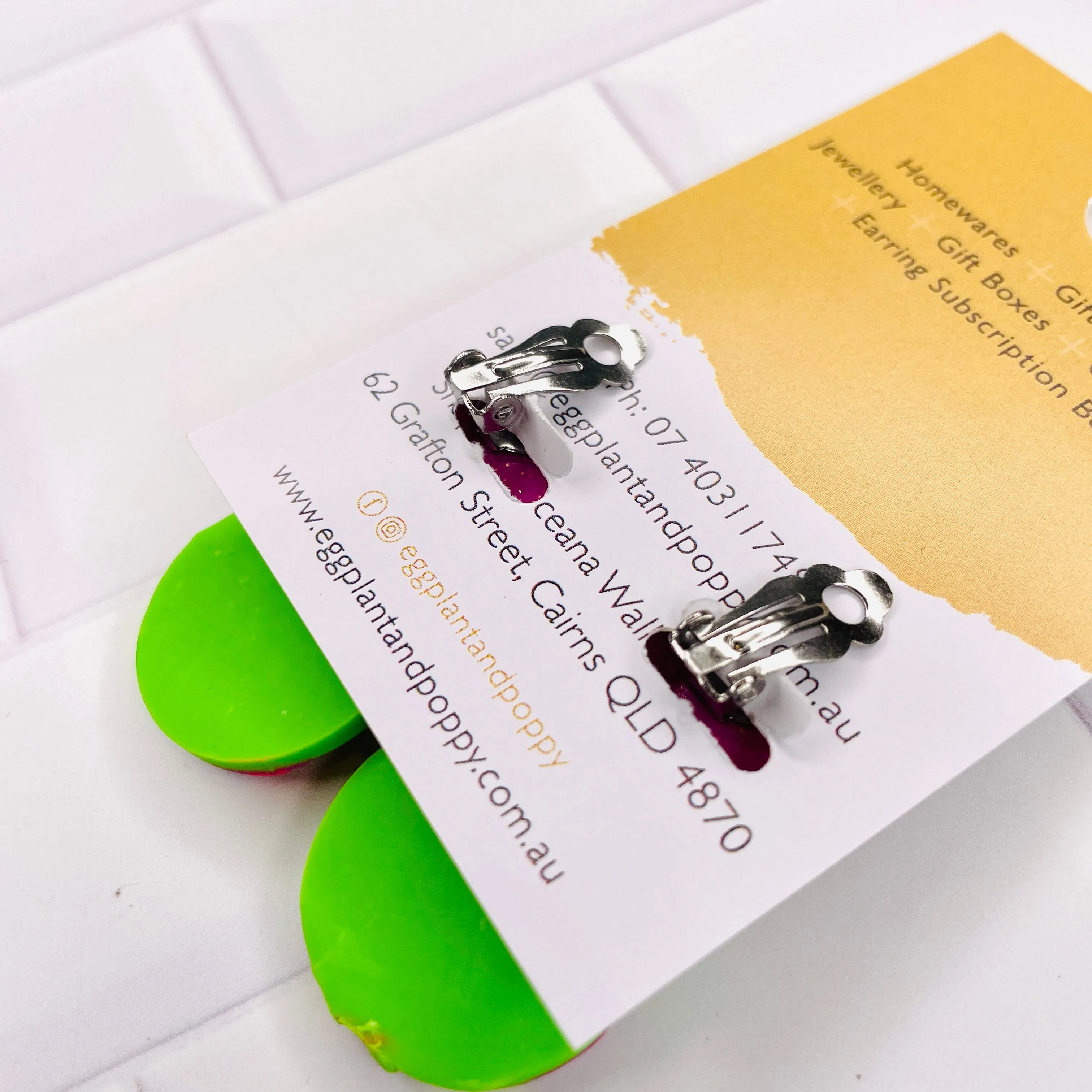 Clip On Earrings - Neon Funk