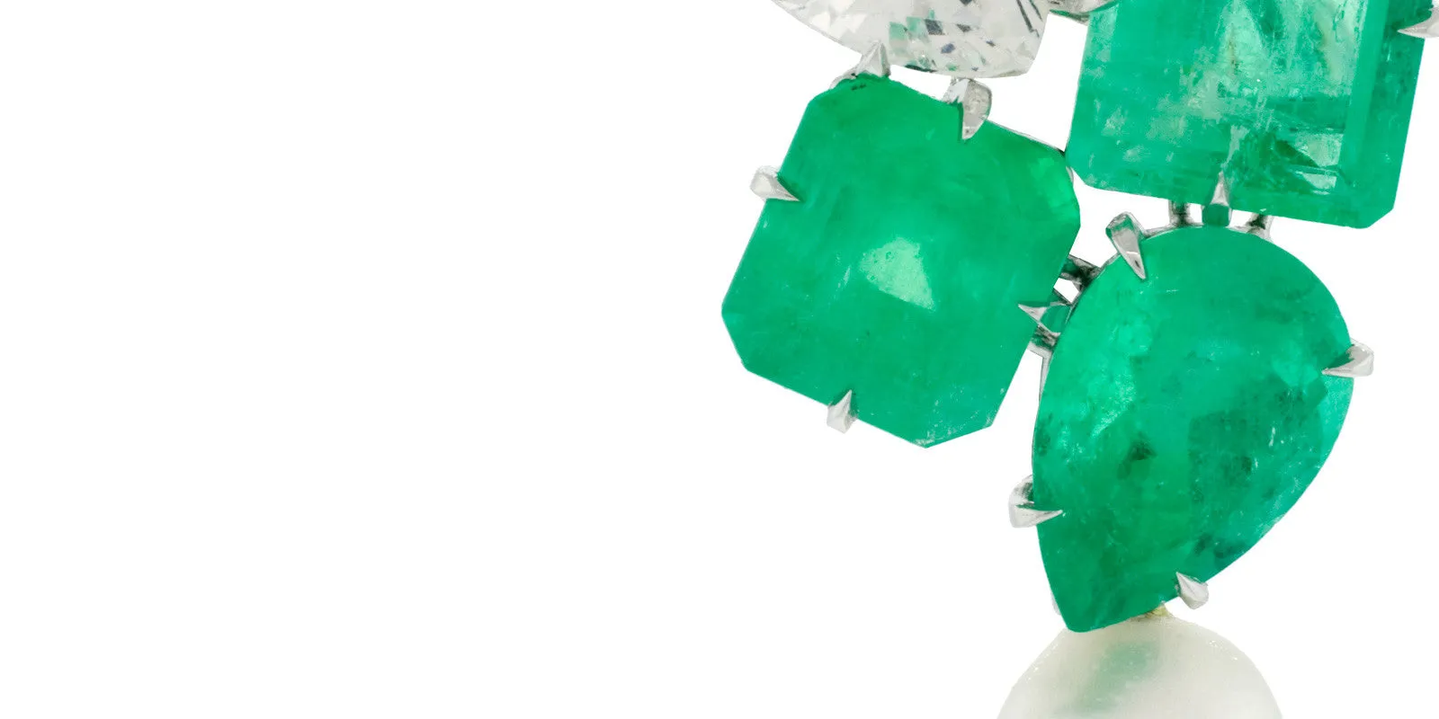 cluster iv emerald danburite earrings