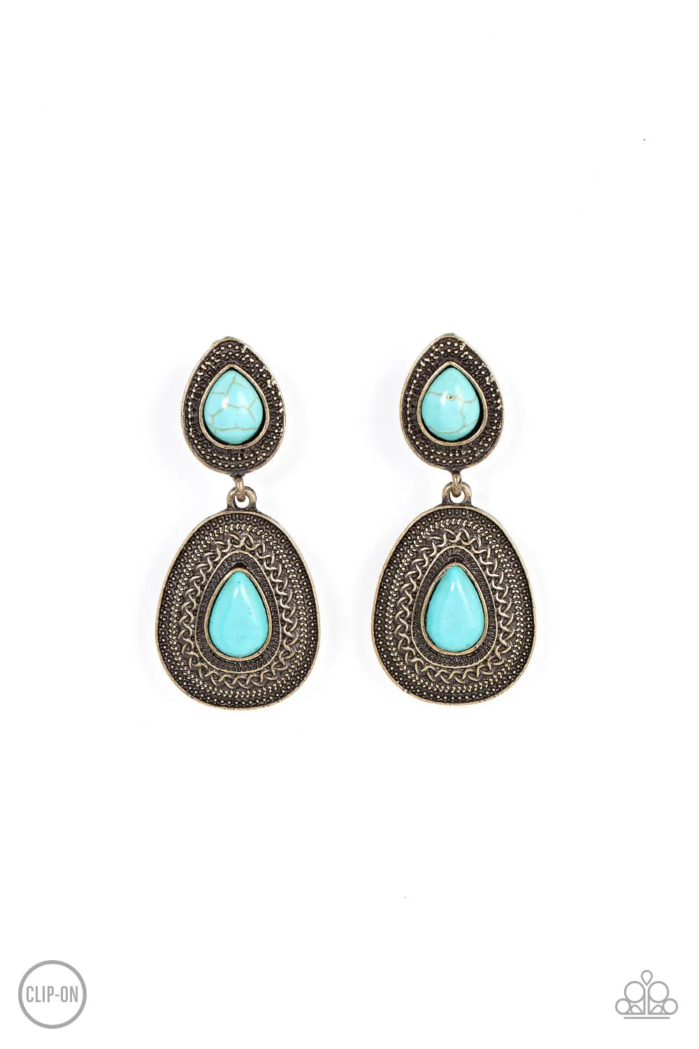 Country Soul - Brass (Clip-On) Earring