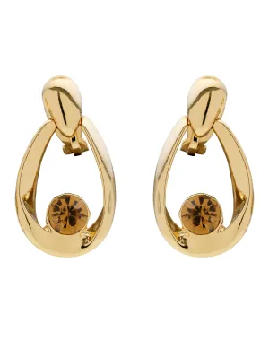CRADLE STONE CLIP EARRINGS