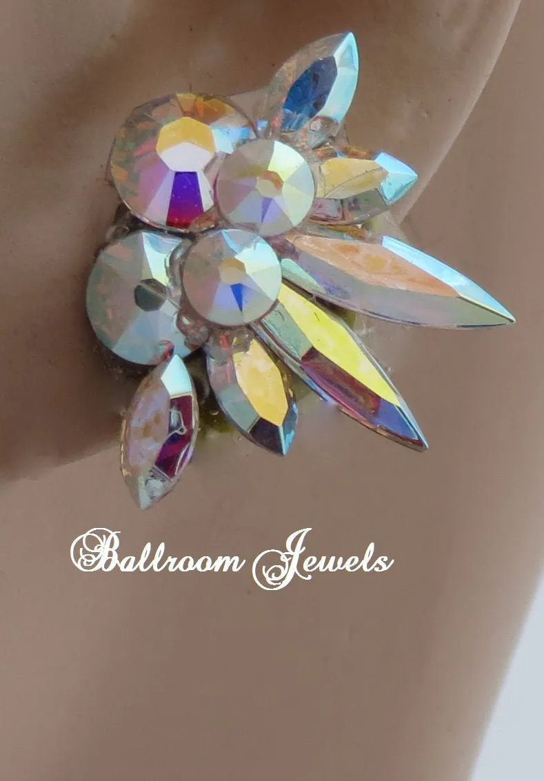 Crystal Ballroom small circles and spray earrings