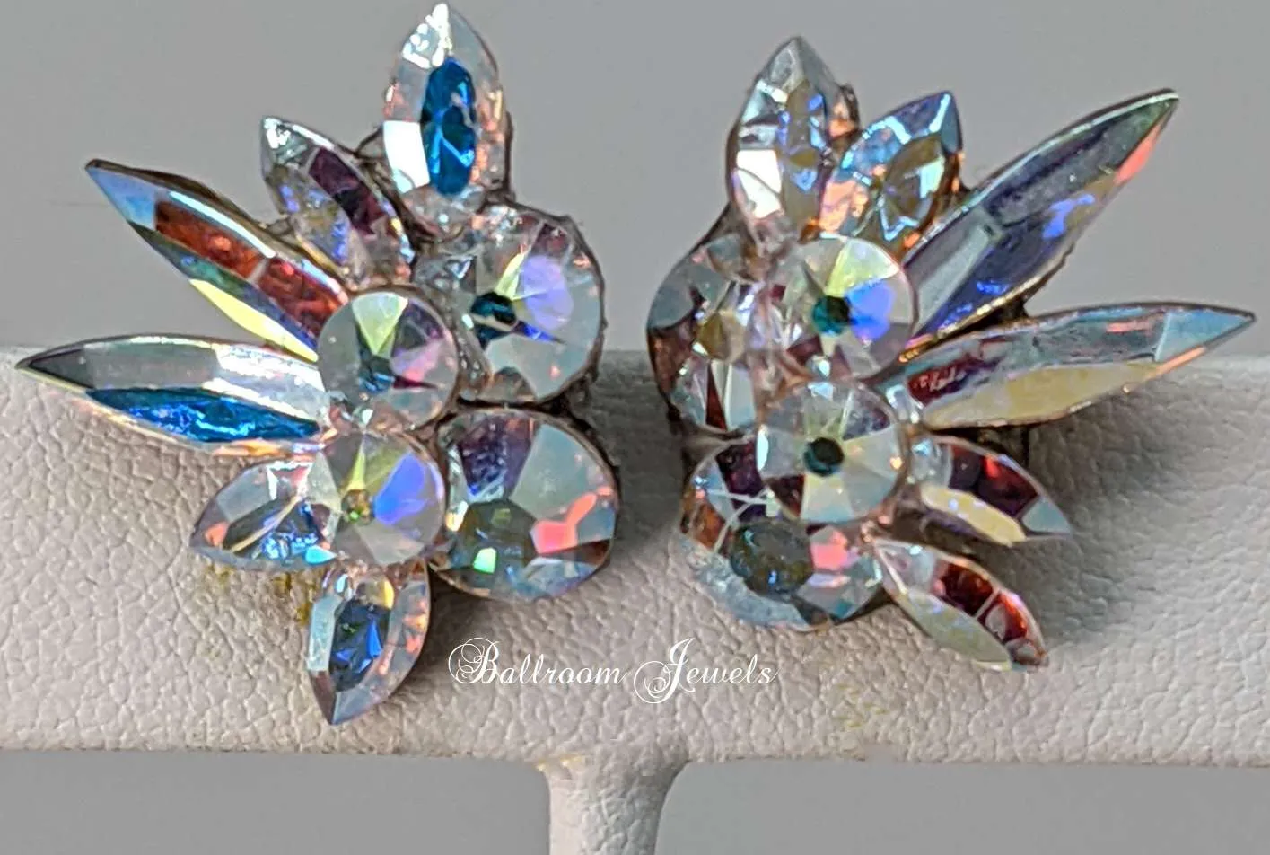 Crystal Ballroom small circles and spray earrings