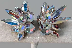 Crystal Ballroom small circles and spray earrings