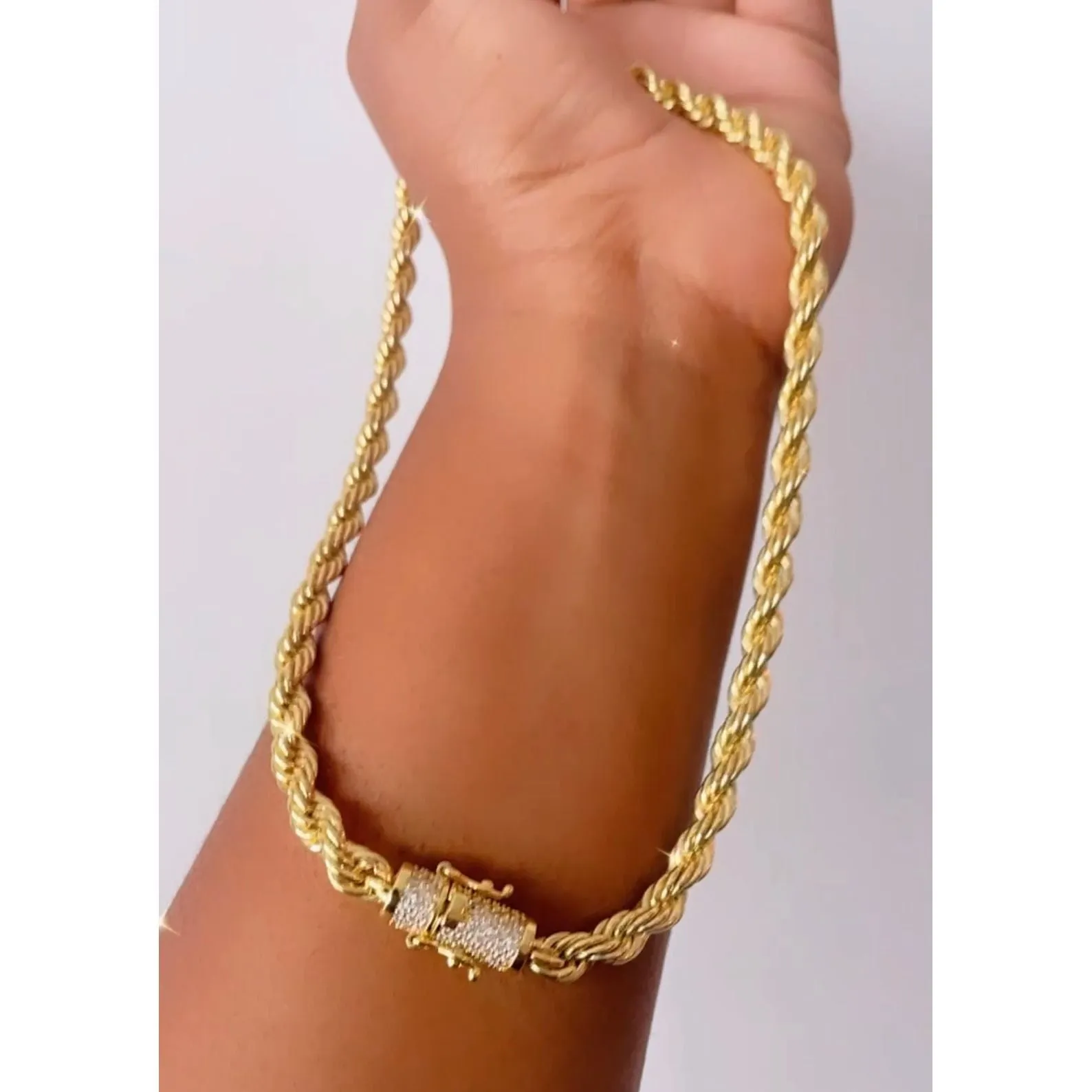 Crystal Rope Chain Necklace
