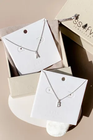 Cubic Initial Necklace