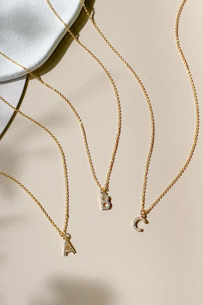 Cubic Initial Necklace