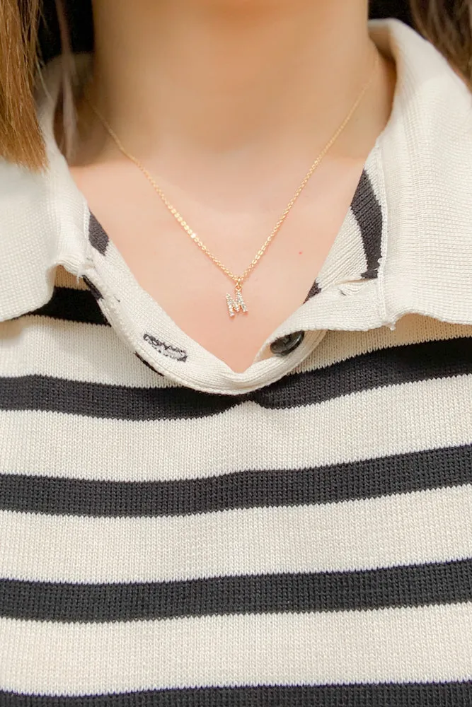 Cubic Initial Necklace