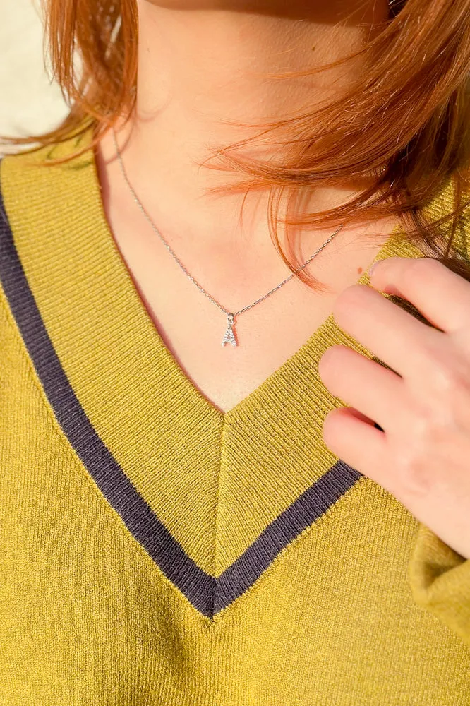 Cubic Initial Necklace
