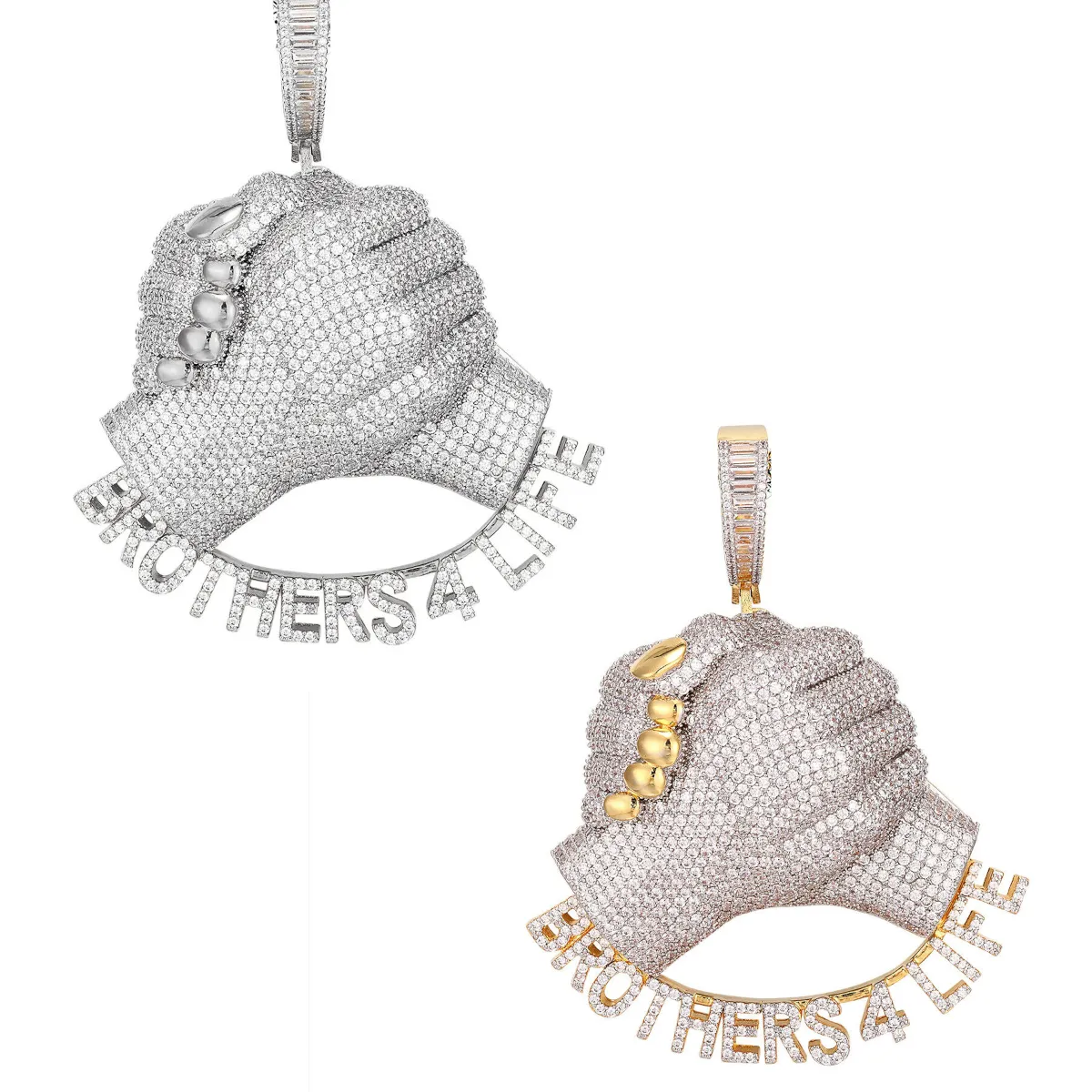 Custom Brothers for Life Unity Simulated Diamond With Chain