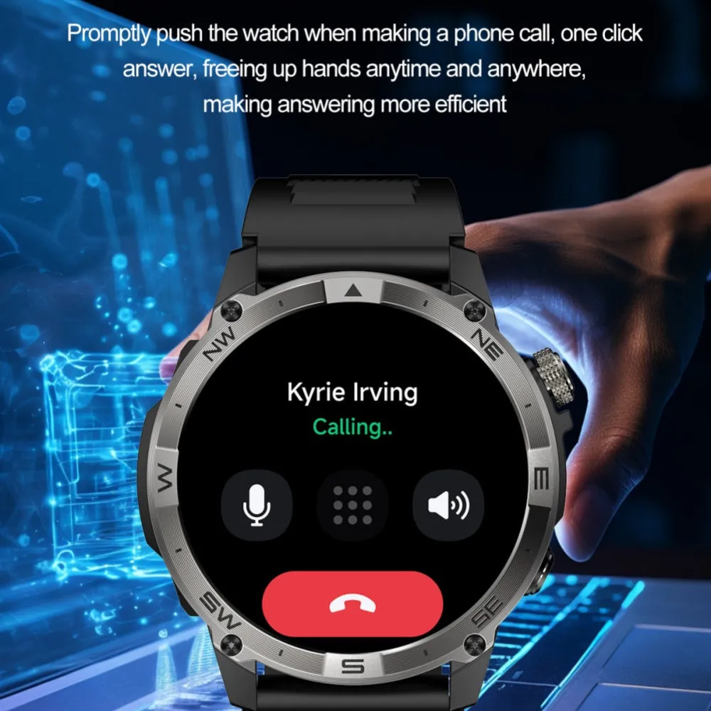 Dateoy Rugged Explorer Smart Watch – AMOLED Display, Built-in GPS,Compass Altitude, & Multidimensional Health Management, Long Battery Life