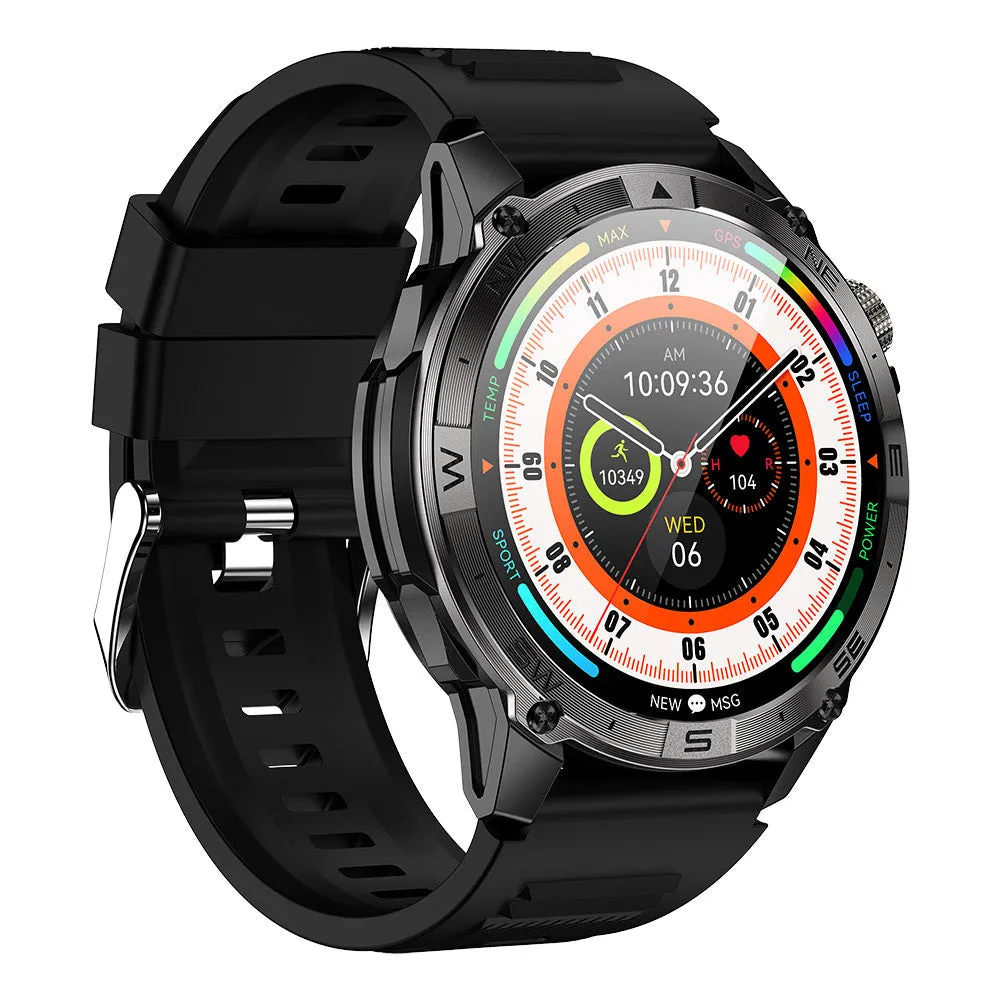 Dateoy Rugged Explorer Smart Watch – AMOLED Display, Built-in GPS,Compass Altitude, & Multidimensional Health Management, Long Battery Life