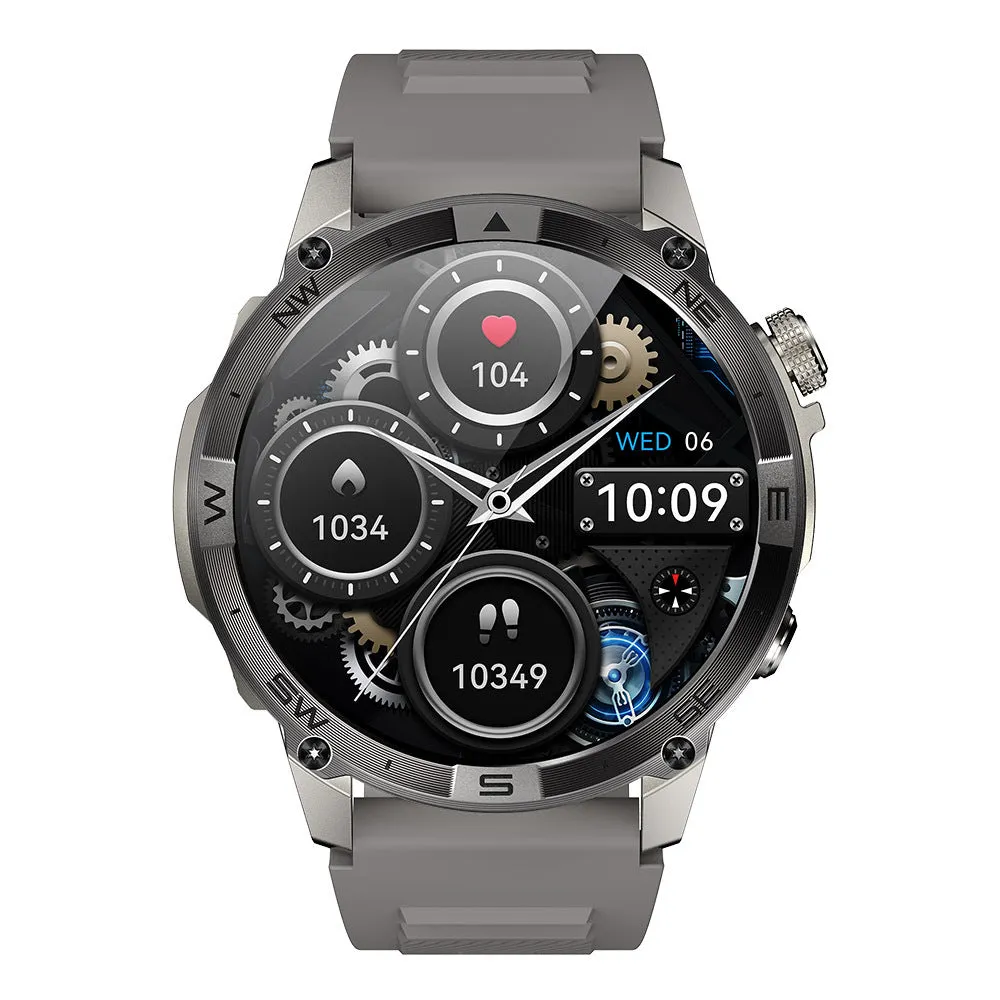 Dateoy Rugged Explorer Smart Watch – AMOLED Display, Built-in GPS,Compass Altitude, & Multidimensional Health Management, Long Battery Life