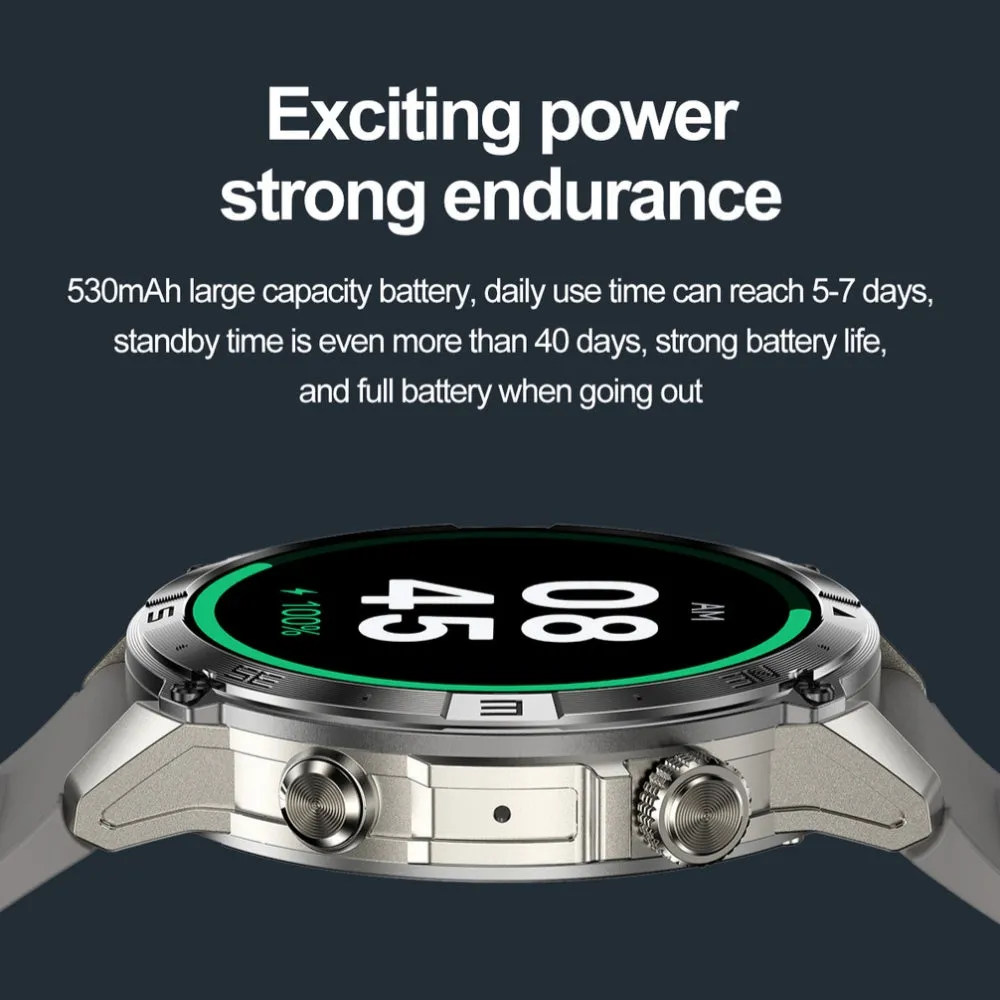 Dateoy Rugged Explorer Smart Watch – AMOLED Display, Built-in GPS,Compass Altitude, & Multidimensional Health Management, Long Battery Life