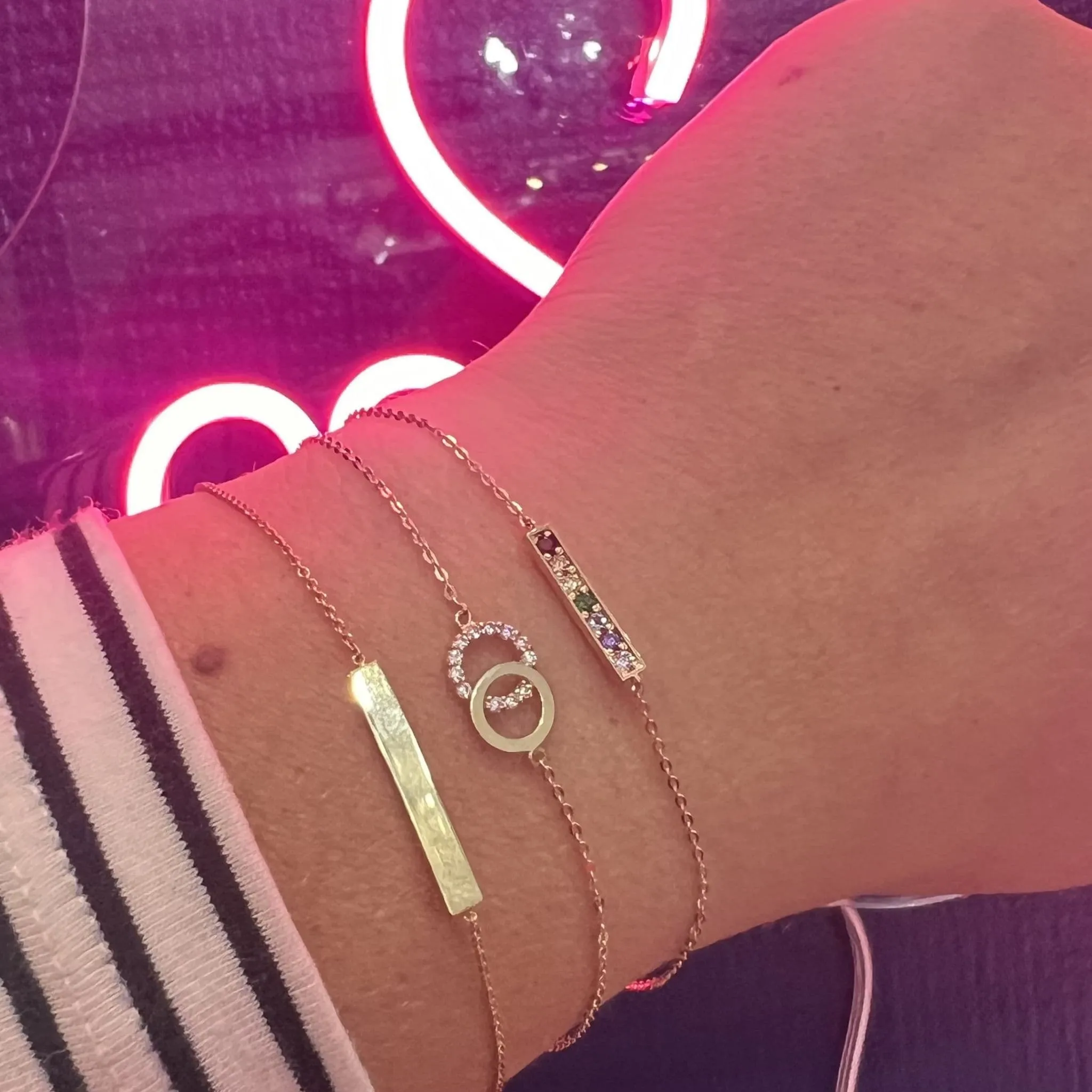 Delicate 9ct Gold Stacking Bracelets