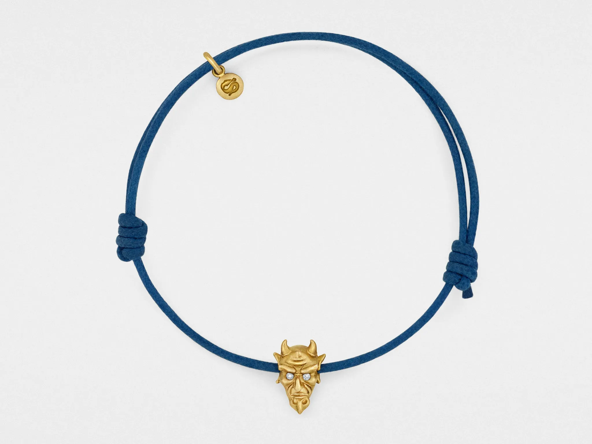 Devil Bracelet in Yellow Gold with Diamond Eyes