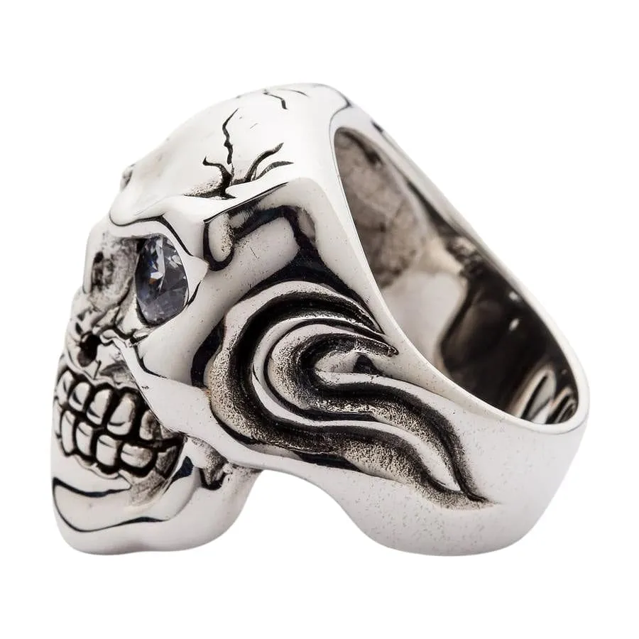 Diamond Eye Mafia 925 Sterling Silver Skull Ring
