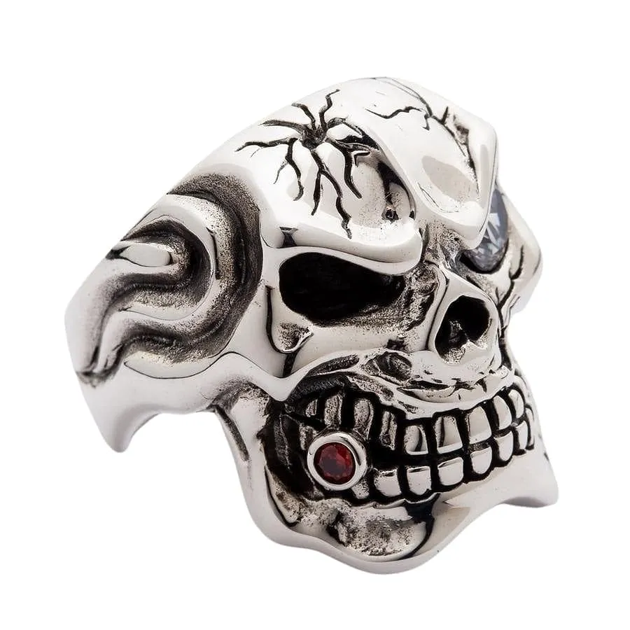 Diamond Eye Mafia 925 Sterling Silver Skull Ring