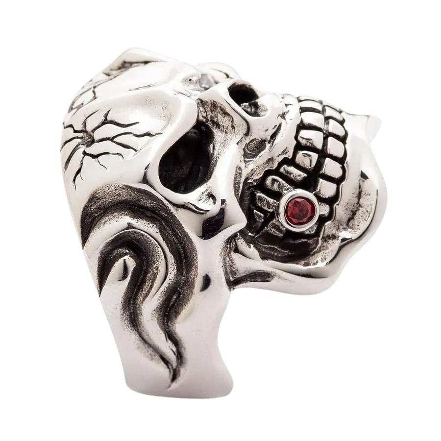 Diamond Eye Mafia 925 Sterling Silver Skull Ring
