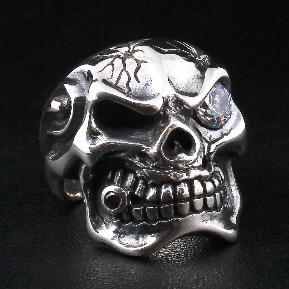 Diamond Eye Mafia 925 Sterling Silver Skull Ring