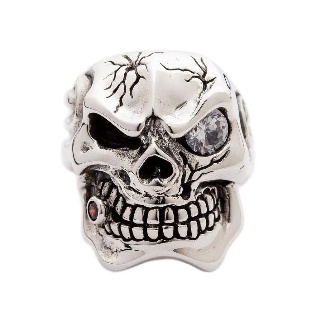 Diamond Eye Mafia 925 Sterling Silver Skull Ring