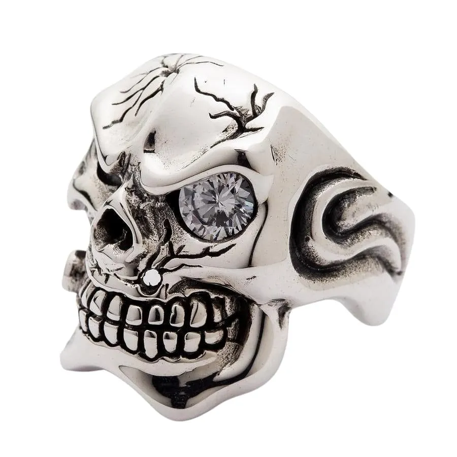 Diamond Eye Mafia 925 Sterling Silver Skull Ring