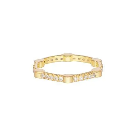 Diamond Gear Band | Yellow Gold