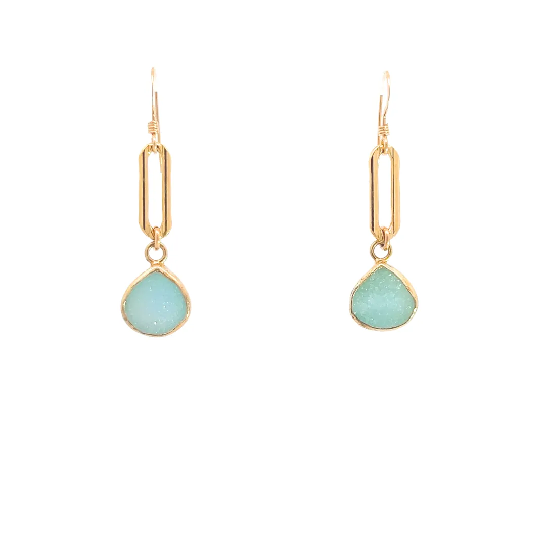 Druzy Clip Earrings