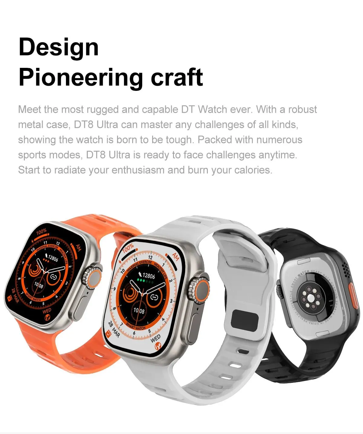 DT8 Ultra 2.0inch (50mm) Large Screen Smart Watch | Titanium Alloy