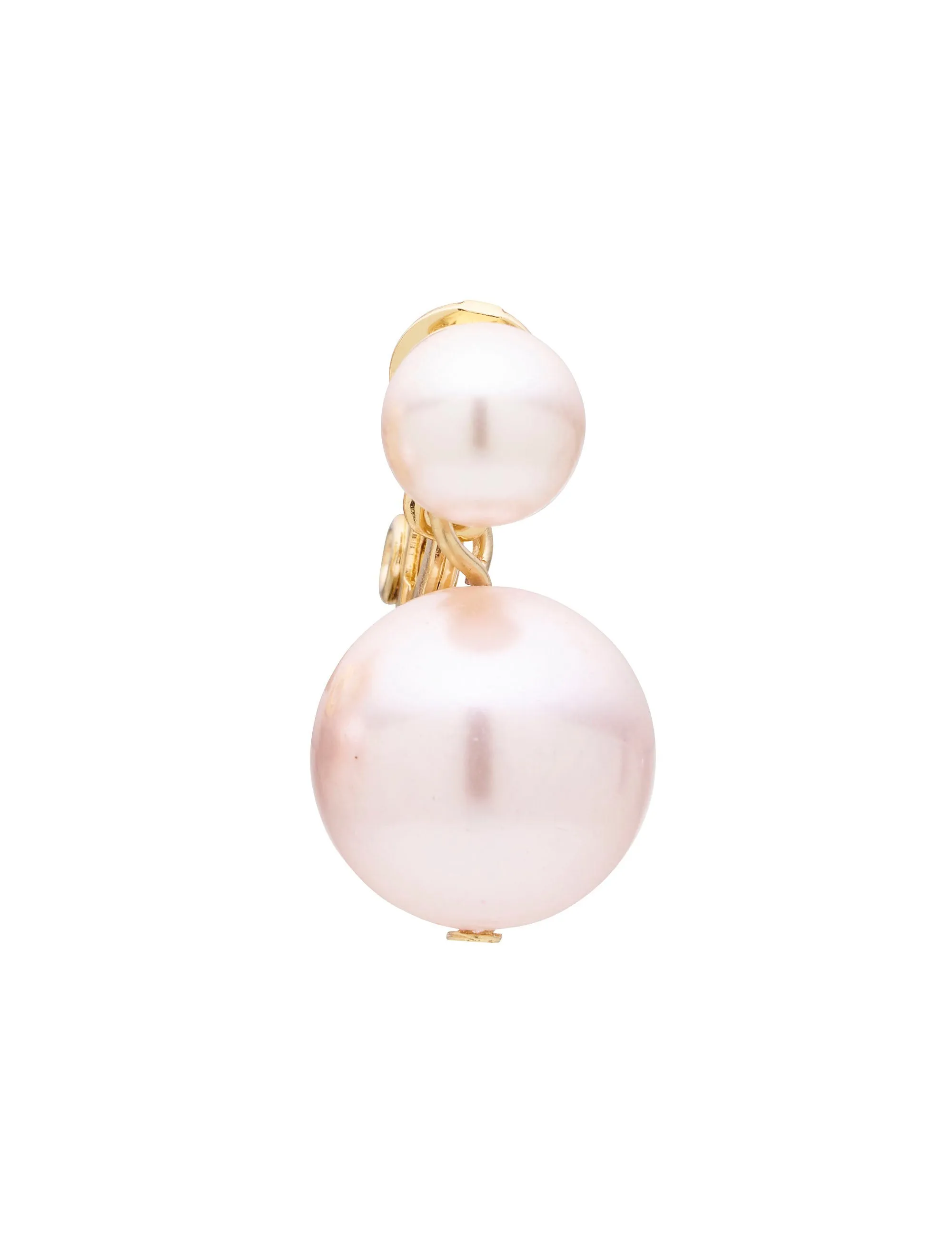 DUO DROP PEARL CLIP ON EARRINGS