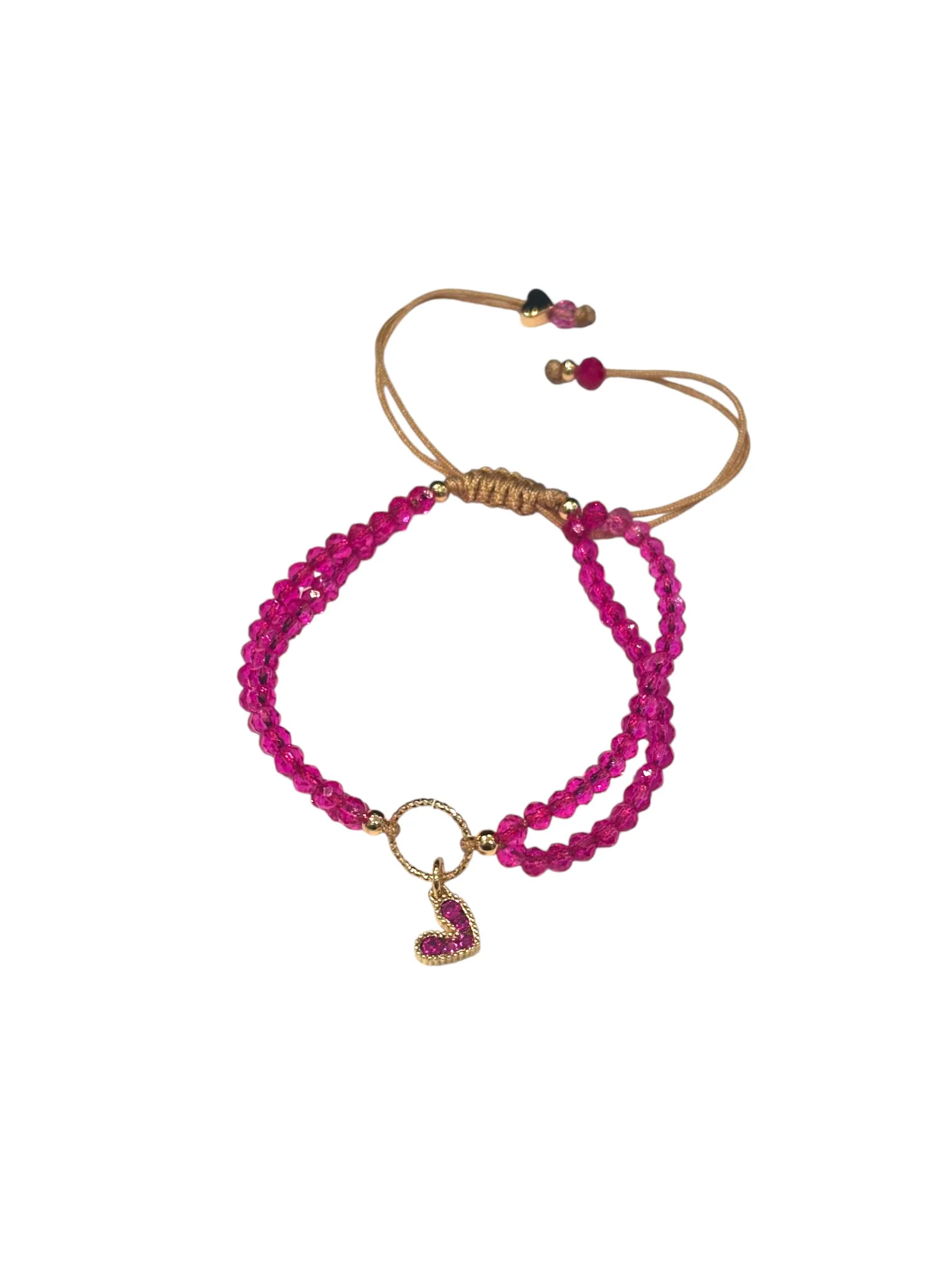 E-HC DESIGNS- Double Crystals with Pendant Bracelet (more colors and pendants available)8