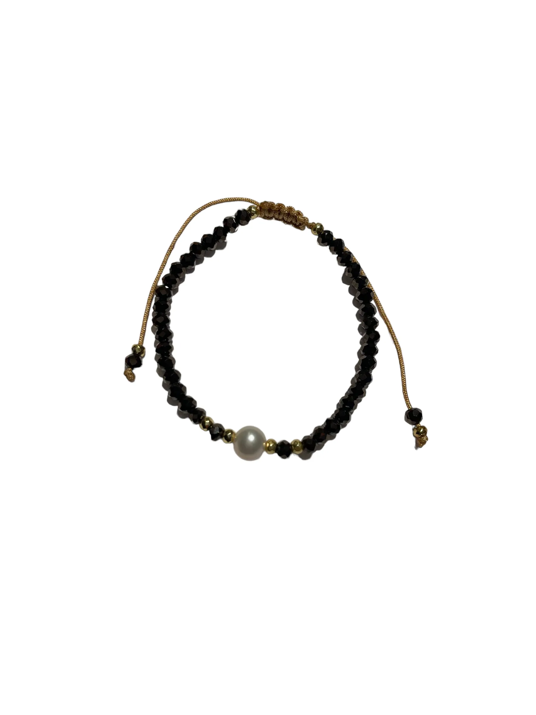 E-HC DESIGNS- Pearl with Crystals Adjustable Bracelets (More colors available)