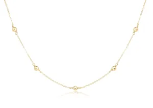 enewton - 14k gold-filled - Yellow Gold 4mm Beaded Chain Necklace 17"