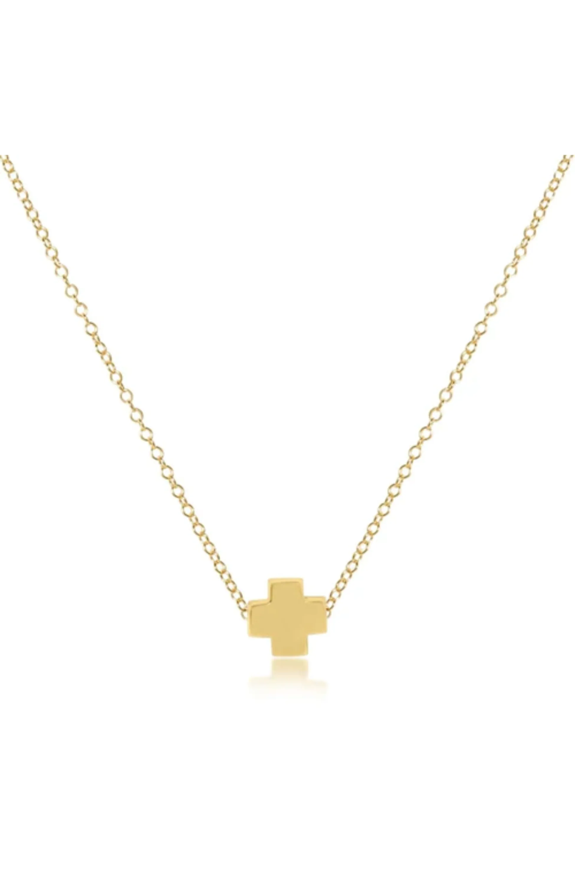 Enewton - 16" Gold Signature Cross Necklace