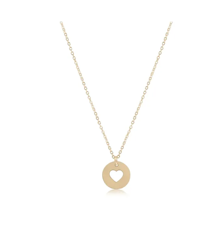 ENewton 16" Necklace Gold - Love Gold DIsc