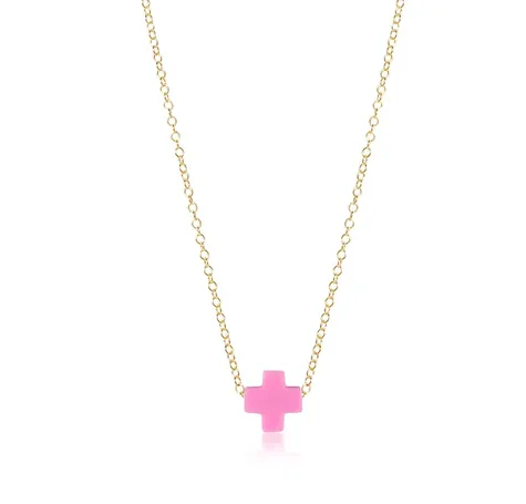 Enewton 16" Necklace Gold - Signature Bright Pink