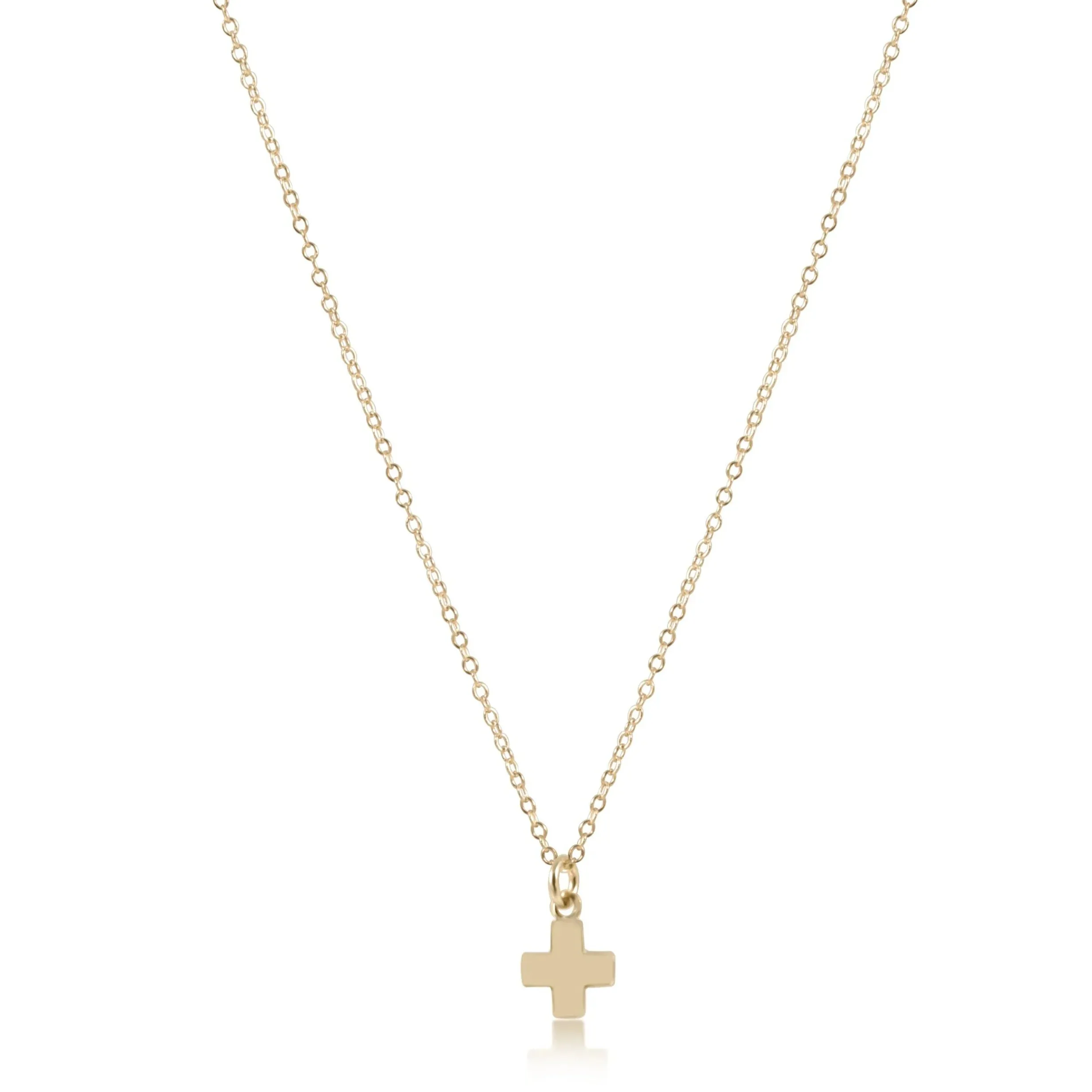 enewton - egirl | 14" Necklace Gold - Signature Cross Small Charm